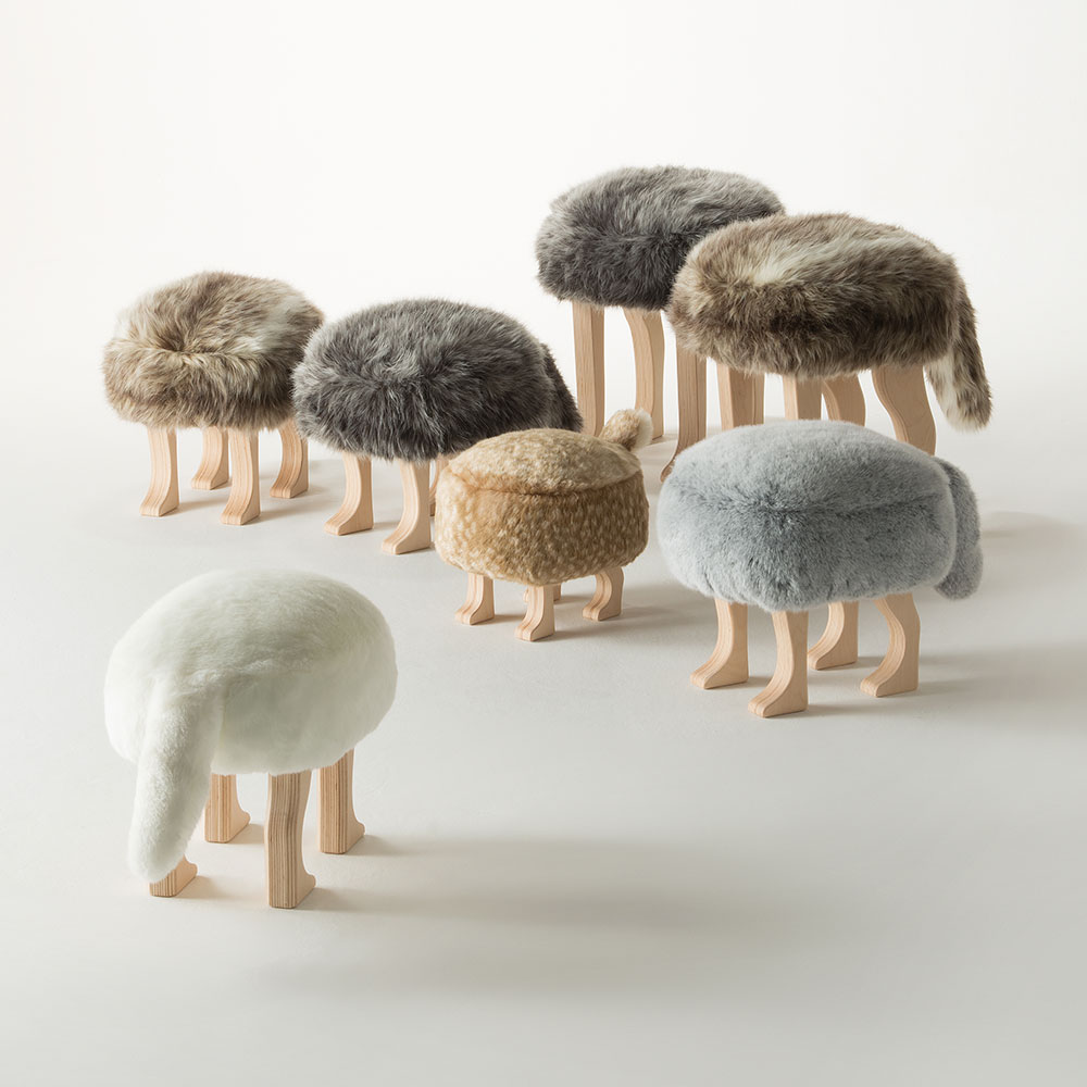 匠工芸 スツール「アニマルスツール」コヨーテブラウン 全2サイズ