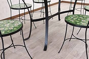 イタリア テーブルセット 花柄 ガーデン 4点セット 53cm ニーノ