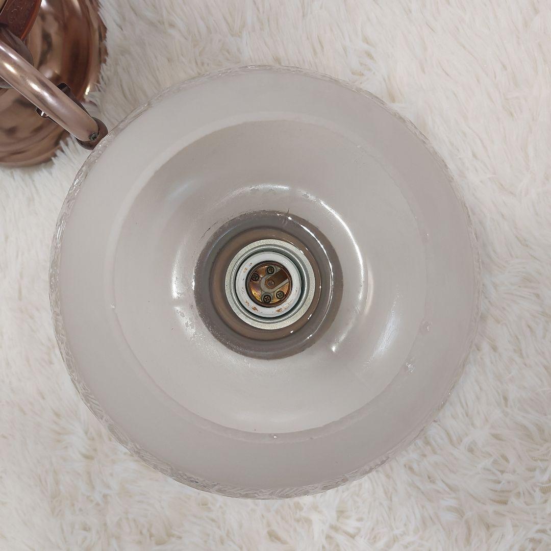 アンティークシャンデリア✨松下電工 ブロンズ仕上げ ガラス 4灯 送料